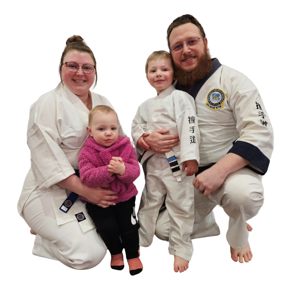 Family of Martial Artist posing for a picture.