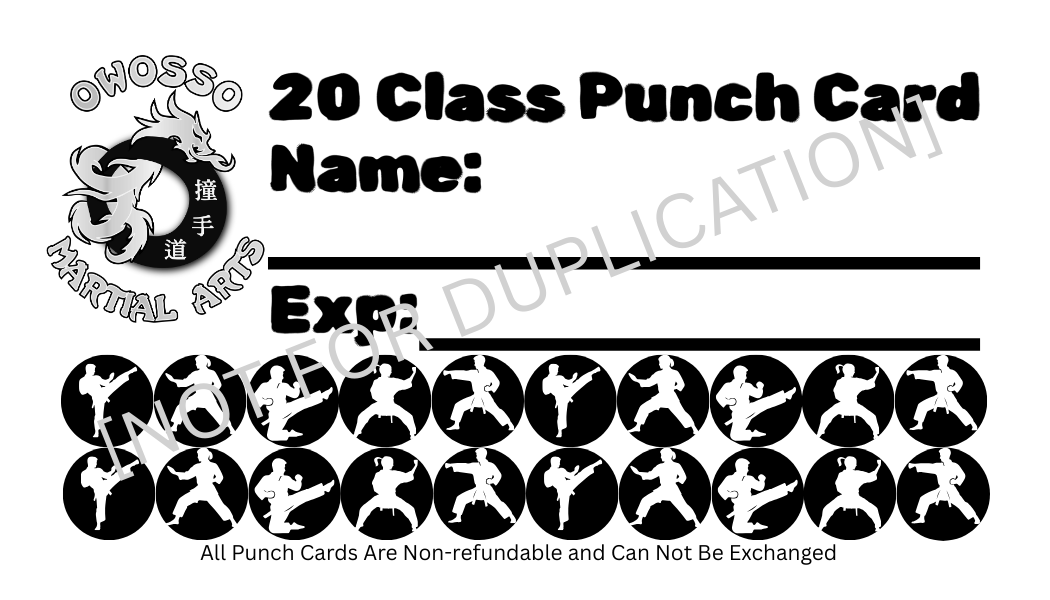 Karate Class Punch Cards - Image 2
